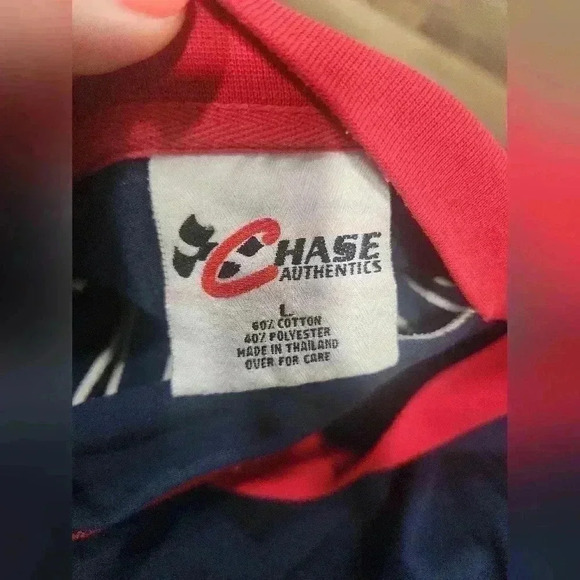 Chase Authentics Sweatshirt Men's Size L Navy Blue Vintage NASCAR Wallace #2 - Picture 4 of 6